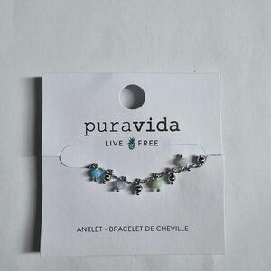 Pura Vida Silver and Pastel Anklet